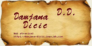Damjana Dičić vizit kartica